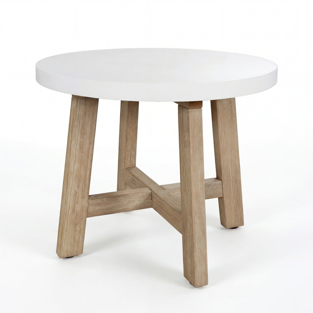 Stud 3pc Chat Set Outdoor Chair Coffee Table White Wash