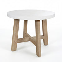 Stud 3pc Chat Set Outdoor Chair Coffee Table White Wash