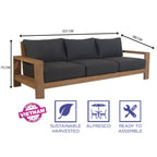 Stud 4pc 3+2+1 Seater Outdoor Patio Sofa Lounge Set Solid Timber Coffee Table