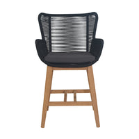 Stud 7pc Outdoor High Bar Dining Set 6 Barstool Chair 240cm Timber Table