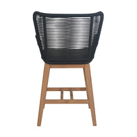 Stud 7pc Outdoor High Bar Dining Set 6 Barstool Chair 240cm Timber Table