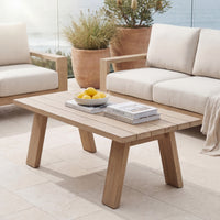 Stud Outdoor Coffee Table White Wash