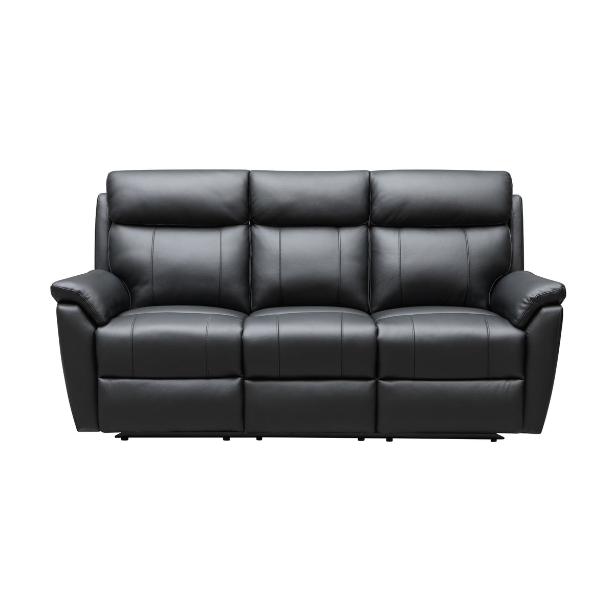Sundance 3+1+1 Seater Set Recliner Split Leather Lounge Chair Black