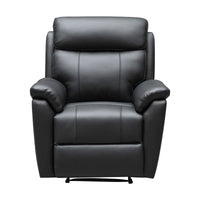 Sundance 3+1+1 Seater Set Recliner Split Leather Lounge Chair Black