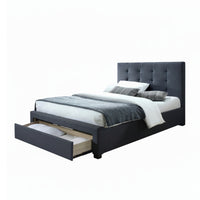 Sundance King Singe Bed Frame Storage Drawer Mid Grey