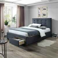 Sundance Queen Bed Frame Storage Drawer Mid Grey
