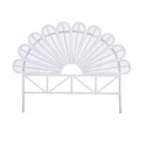 Sunny Double Rattan Cane Bed Head Headboard White
