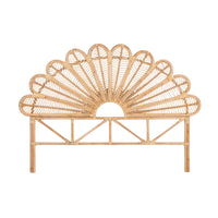 Sunny King Single Rattan Cane Bed Head Headboard Natural