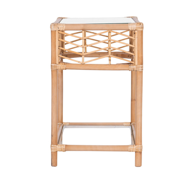 Sunny Rattan Cane Bedside Table Natural