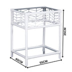 Sunny Rattan Cane Bedside Table White