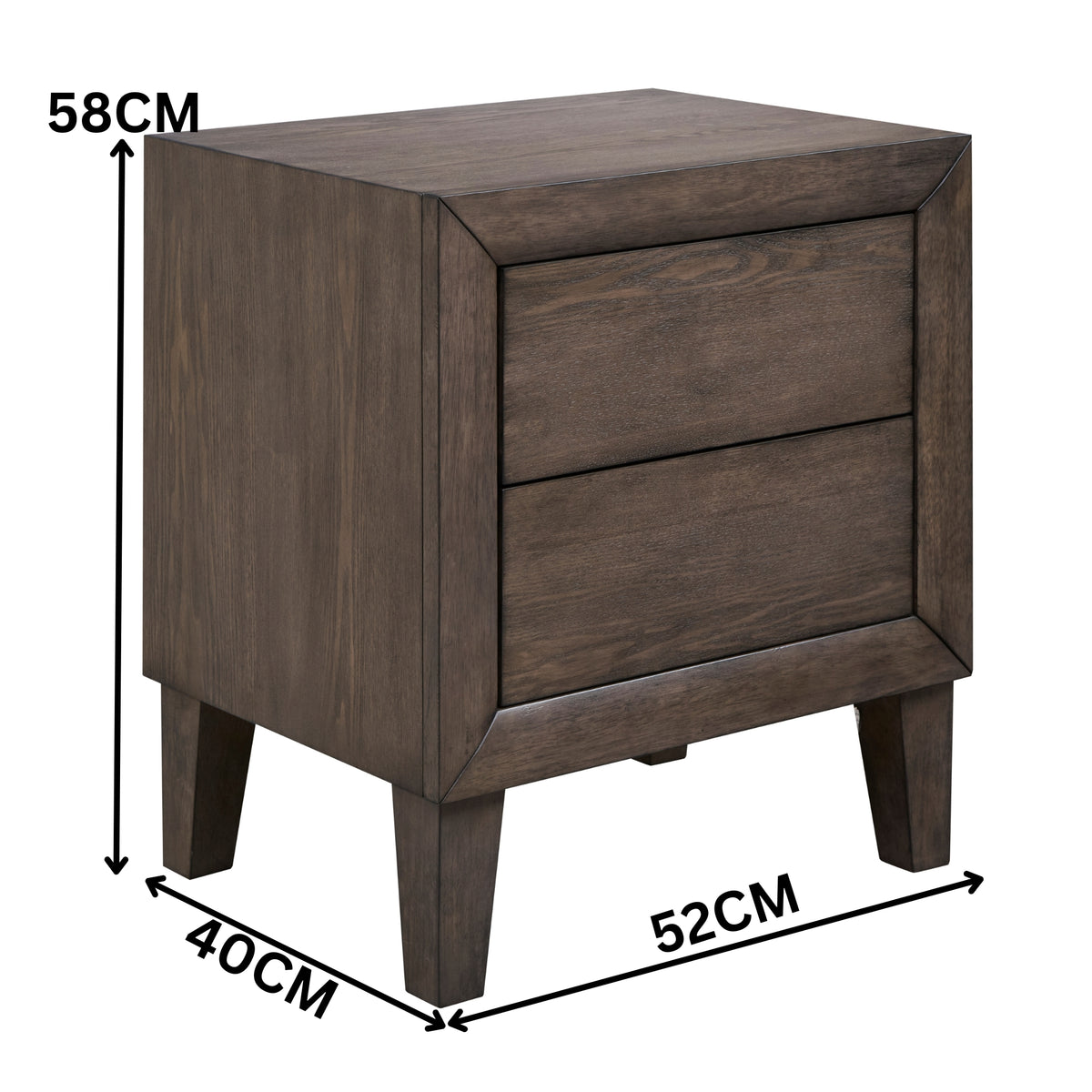 Suno Bedside Table Dark Grey