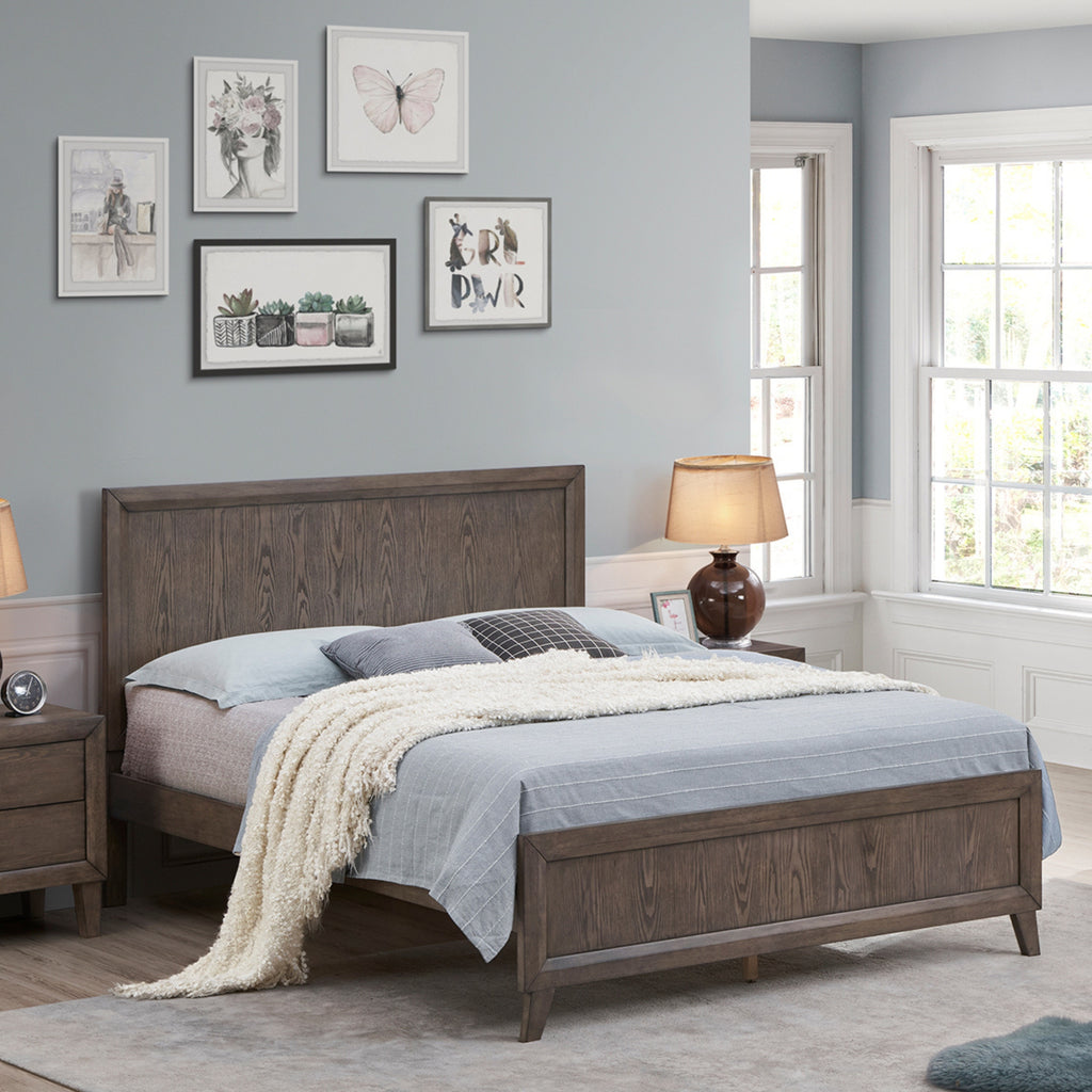 Suno Double Bed Frame Dark Grey