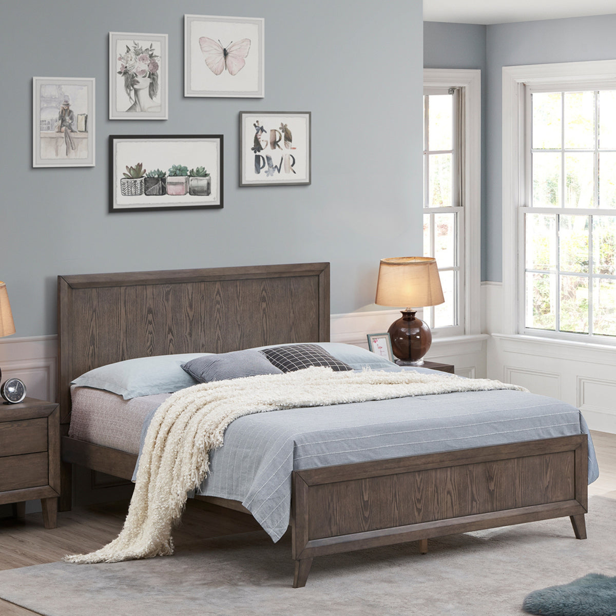 Suno King Single Bed Frame Dark Grey