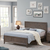 Suno Queen Bed Frame Dark Grey