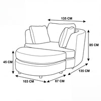 Sunshine Ottoman Chair Snow White