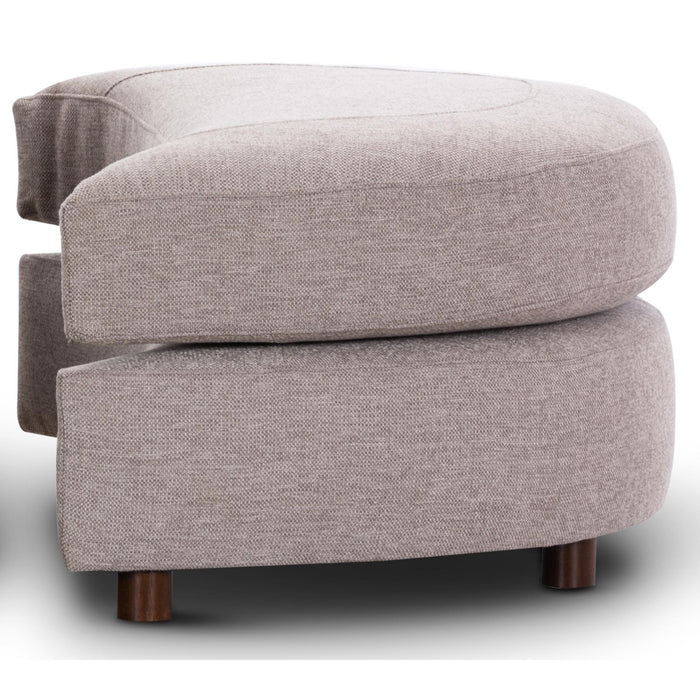 Sunshine Single Sofa Chair Fabric Swivel Ottoman - Steel