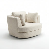 Sunshine Swivel Accent Chair Steel Grey Snow White