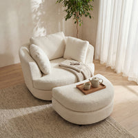 Sunshine Swivel Accent Chair Steel Grey Snow White