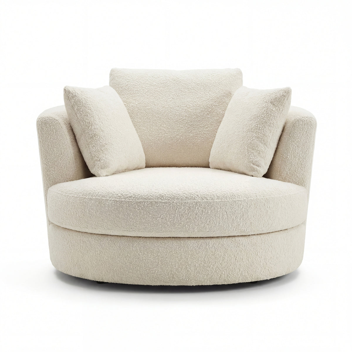 Sunshine Swivel Accent Chair Steel Grey Snow White
