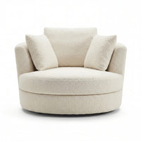 Sunshine Swivel Accent Chair Steel Grey Snow White