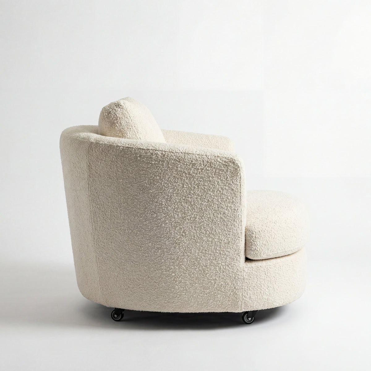 Sunshine Swivel Accent Chair Steel Grey Snow White