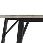Supreme 120cm Round Dining Table Faux Marble Melamine Top Stone Grey