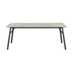 Supreme 200cm Dining Table Faux Marble Melamine Top Stone Grey