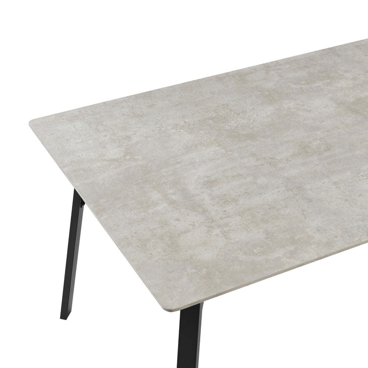 Supreme 200cm Dining Table Faux Marble Melamine Top Stone Grey