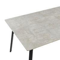 Supreme 200cm Dining Table Faux Marble Melamine Top Stone Grey