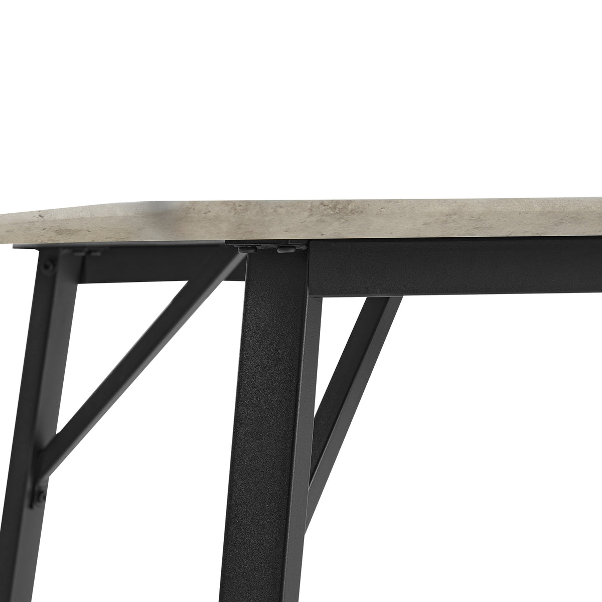 Supreme 200cm Dining Table Faux Marble Melamine Top Stone Grey