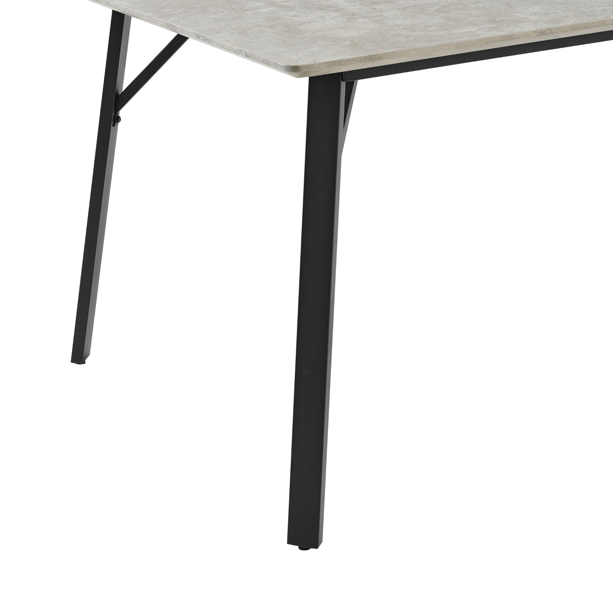 Supreme 200cm Dining Table Faux Marble Melamine Top Stone Grey
