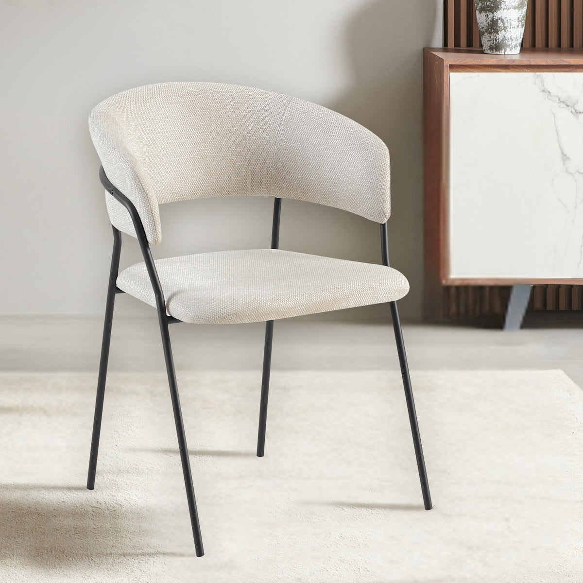 Supreme 2pc Set Dining Chair Beige