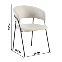 Supreme 2pc Set Dining Chair Beige
