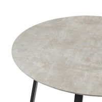 Supreme 5pc Set 120cm Round Dining Table Chair Faux Marble Melamine Top Stone Grey