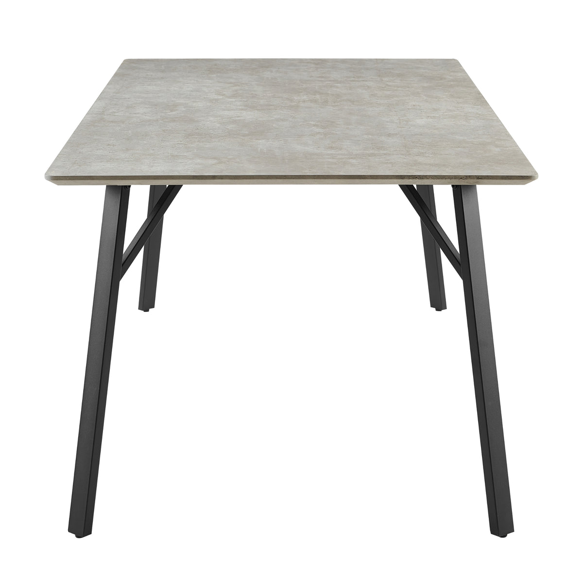 Supreme 7pc Set 200cm Dining Table Chair Faux Marble Melamine Top Stone Grey