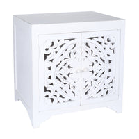 Surya Bedside Table White