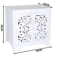 Surya Bedside Table White