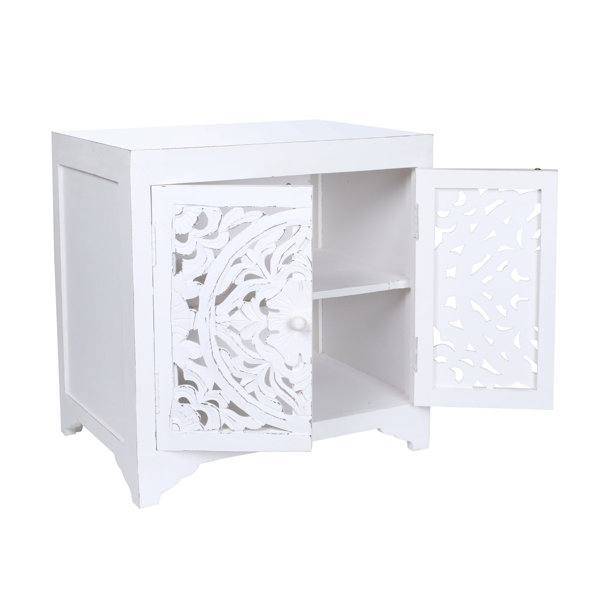 Surya Bedside Table White