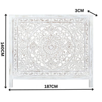 Surya King Bed Headboard Bed Head White