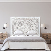 Surya Queen Bed Headboard Bed Head White