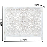 Surya Queen Bed Headboard Bed Head White