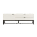 Svana 140cm ETU Entertainment TV Unit White, front view on a white background