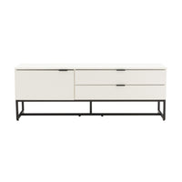 Svana 140cm ETU Entertainment TV Unit White, front view on a white background