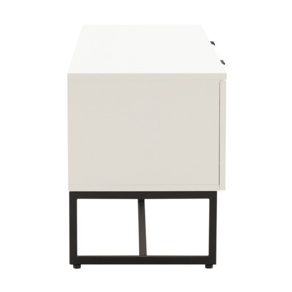 Svana 140cm ETU Entertainment TV Unit White, side view