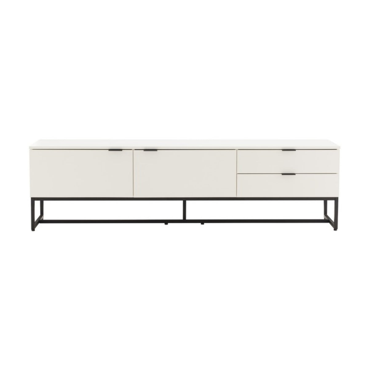 Svana 180cm ETU Entertainment TV Unit White, front view on a white background