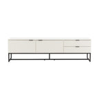 Svana 180cm ETU Entertainment TV Unit White, front view on a white background