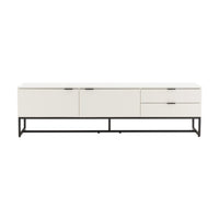 Svana 180cm ETU Entertainment TV Unit White, front view on a white background