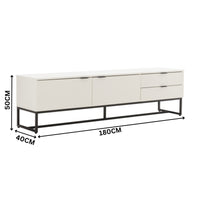 Svana 180cm ETU Entertainment TV Unit White — dimensions diagram