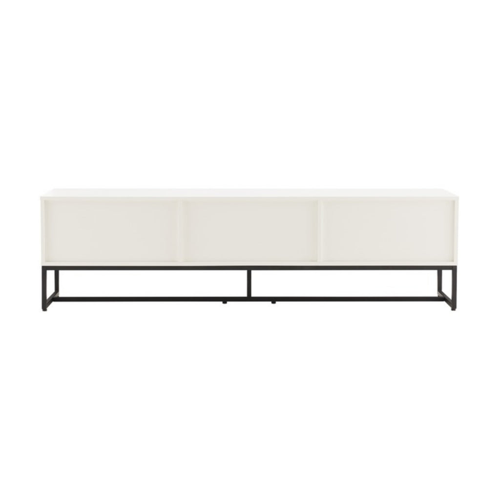 Svana 180cm ETU Entertainment TV Unit White, rear view