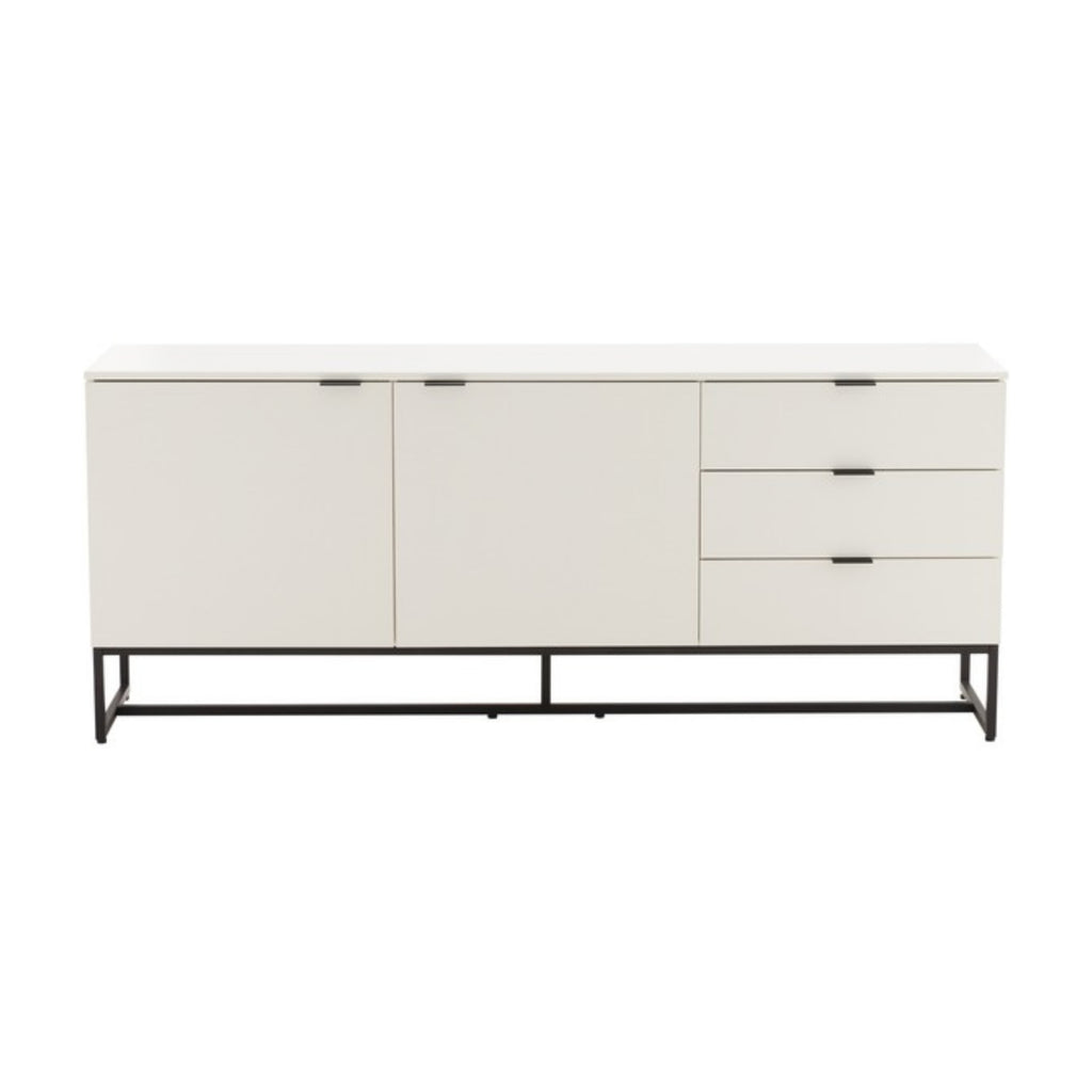 Svana 180cm Sideboard Buffet Table White, front view on a white background
